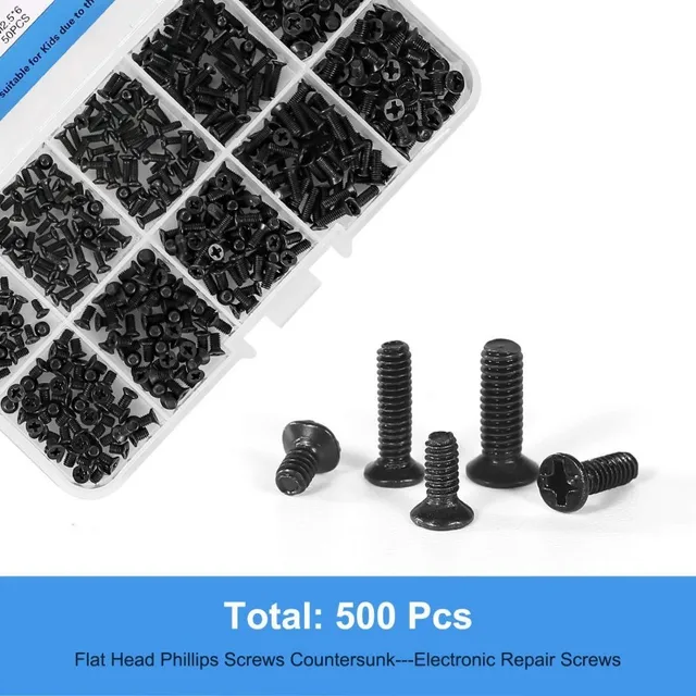 M2 M3 Screw Set KM2 Machine Laptop Screw Flat Head Phillips Drive Accessories for Repair Computer Electronic Laptop Screws Kit 1