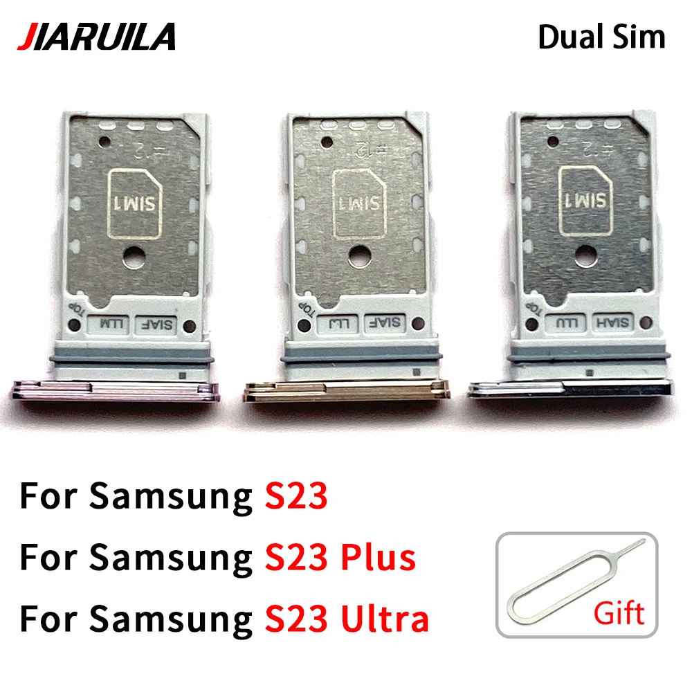 듀얼 SIM 카드 슬롯 거치대 교체 부품, 삼성 S23 플러스 울트라 G911 G918 G916 심 트레이, 신제품