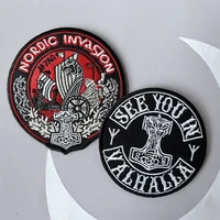 Viking Tree of Life & Axe Embroidered Patch – Tactical Morale Badge with Hook & Loop for Backpack, Jacket, Clothing & Gear - Image 3