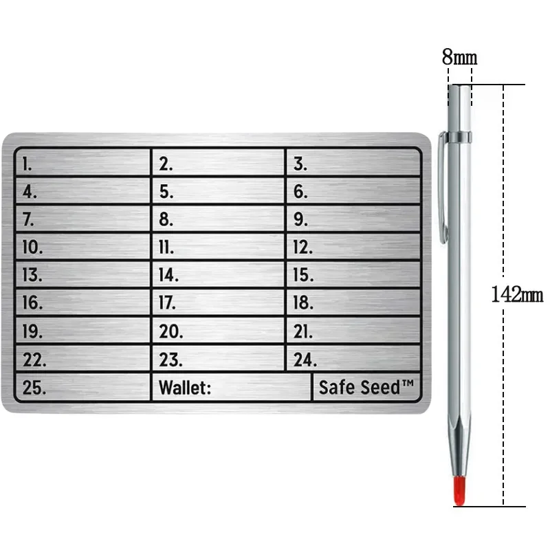 Durable Metal Crypto Seed Storage Plates