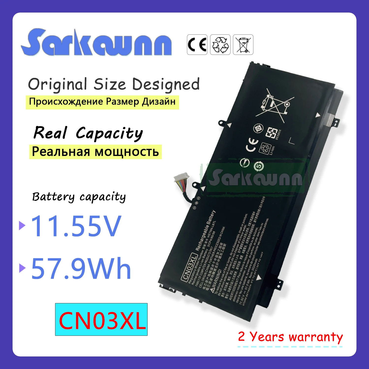 Sarkawnn Cn03Xl Sh03Xl Batteria Per Laptop Per Hp Spectre X360 Spectre X360 Muslimah Tpn-Q178 Envy 13-Ab000 Envy 13-Ab023Tu