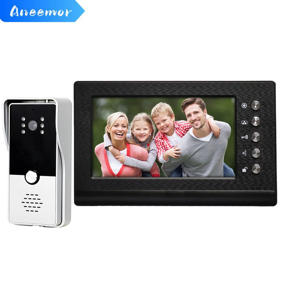 

7 Inch Intercom for Home Security Access Control System 1000TVL Night Vision Doorbell Camera Wired Video Door Phone