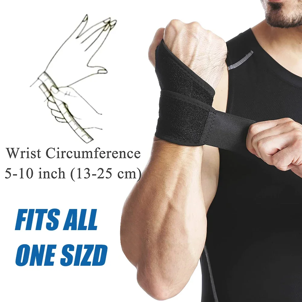 1Pcs Wrist Compression Wrap Hand Support Women Men Sprain Wrist Brace Tendonitis Pain Relief Carpal Tunnel Wraps Sports