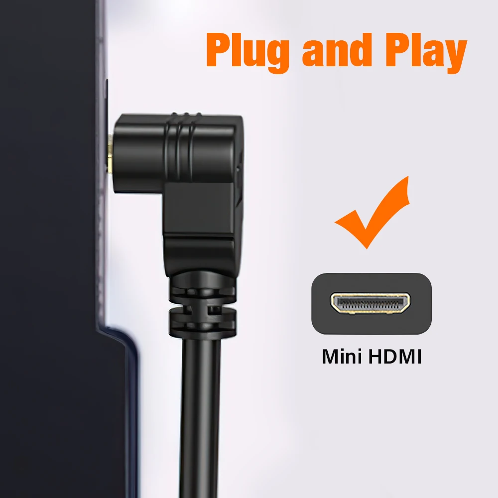 Mini HDMI to HDMI Extension Cable Gender Adapter 90 Degree Right Angle For TV Box/Stick Camera PS4 PS5 Xbox 4K 2K 60hz Converter hdmi adapter cable hdmi cable ps2 hdmi converter dp to hdmi adapter displayport to hdmi adapter hdtv adapter cable 4k converter cable hdmi adapter hdmi to vga converter wii to hdmi converter usb c to hdmi cable typec to hdmi cable hdmi to dvi adapter dp to dvi adapter cable usb adapter cable