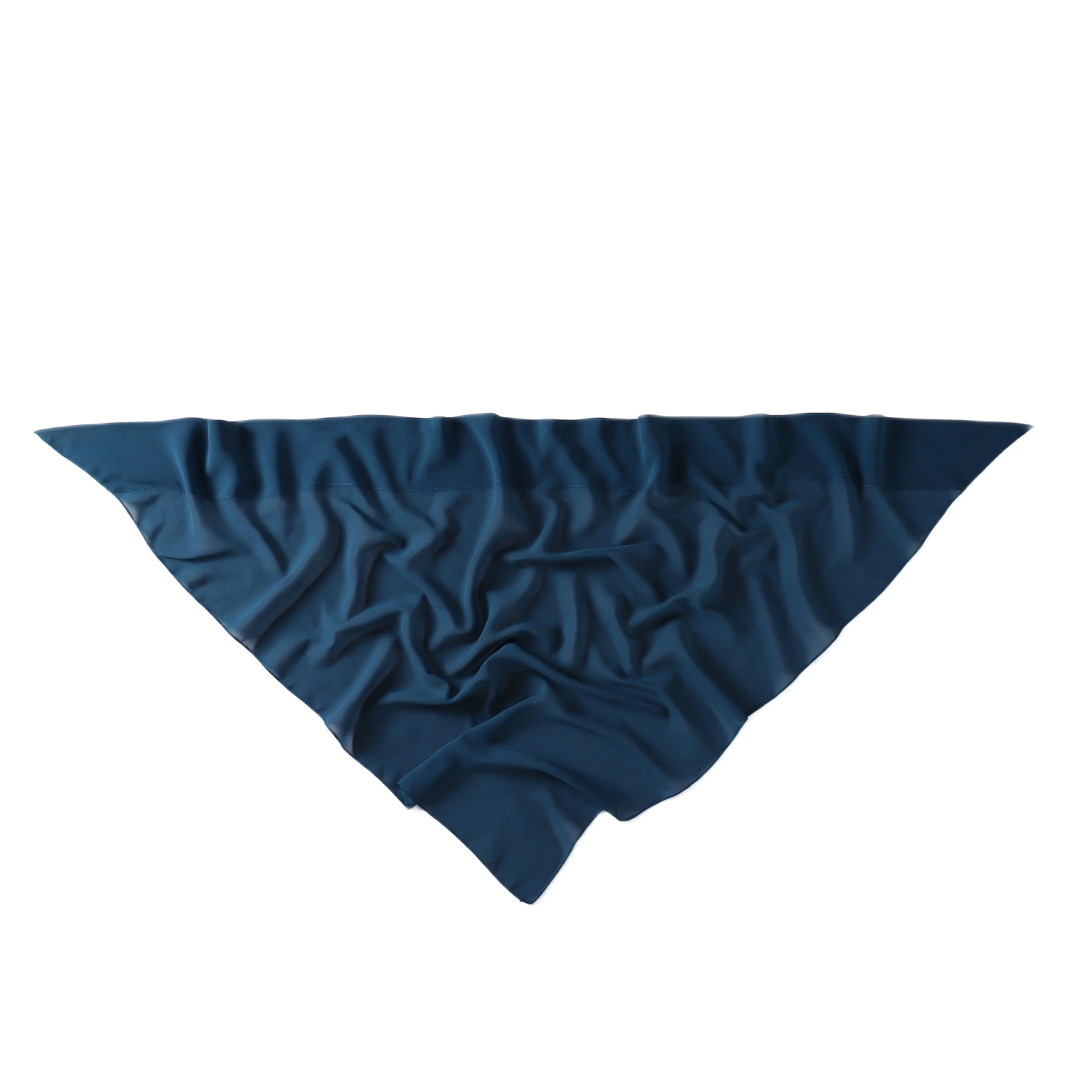 새로운 쉬폰 삼각형 스카프 히잡 여성 이슬람 숄 헤드 스카프 랩 솔리드 헤드 밴드 터번 Durag Femme Bandana 스카프 풀 라드