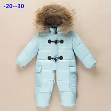

Russian Newborn Outwear Jumpsuit Winter Baby Clothes Snowsuit 90% Duck Down Jacket for Girl Coat Parka Infant Boy Snow Suit Wear