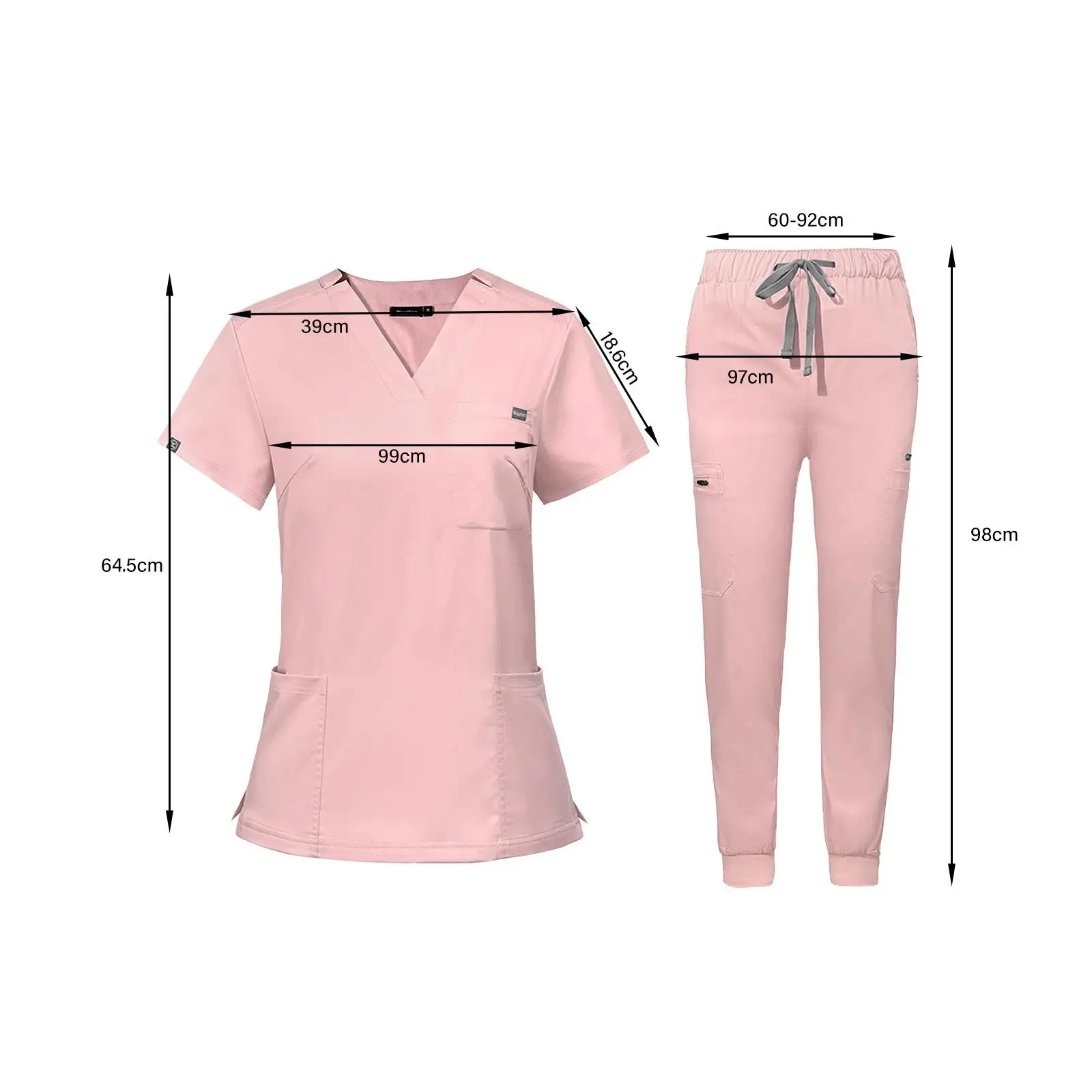 Uniforms Scrub Set Nurse Top Pants Work Clothing Comfortable Female Workwear Work suits for Healthcare Pet Groomer