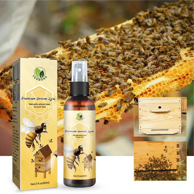 Mézelő Méh Vonzerő Rajta Csalás Hordozható Vezérlő Spray Kültéri Fa És Bútorok Talaj Pollen Illata Ács Méhek Számára - Image 4