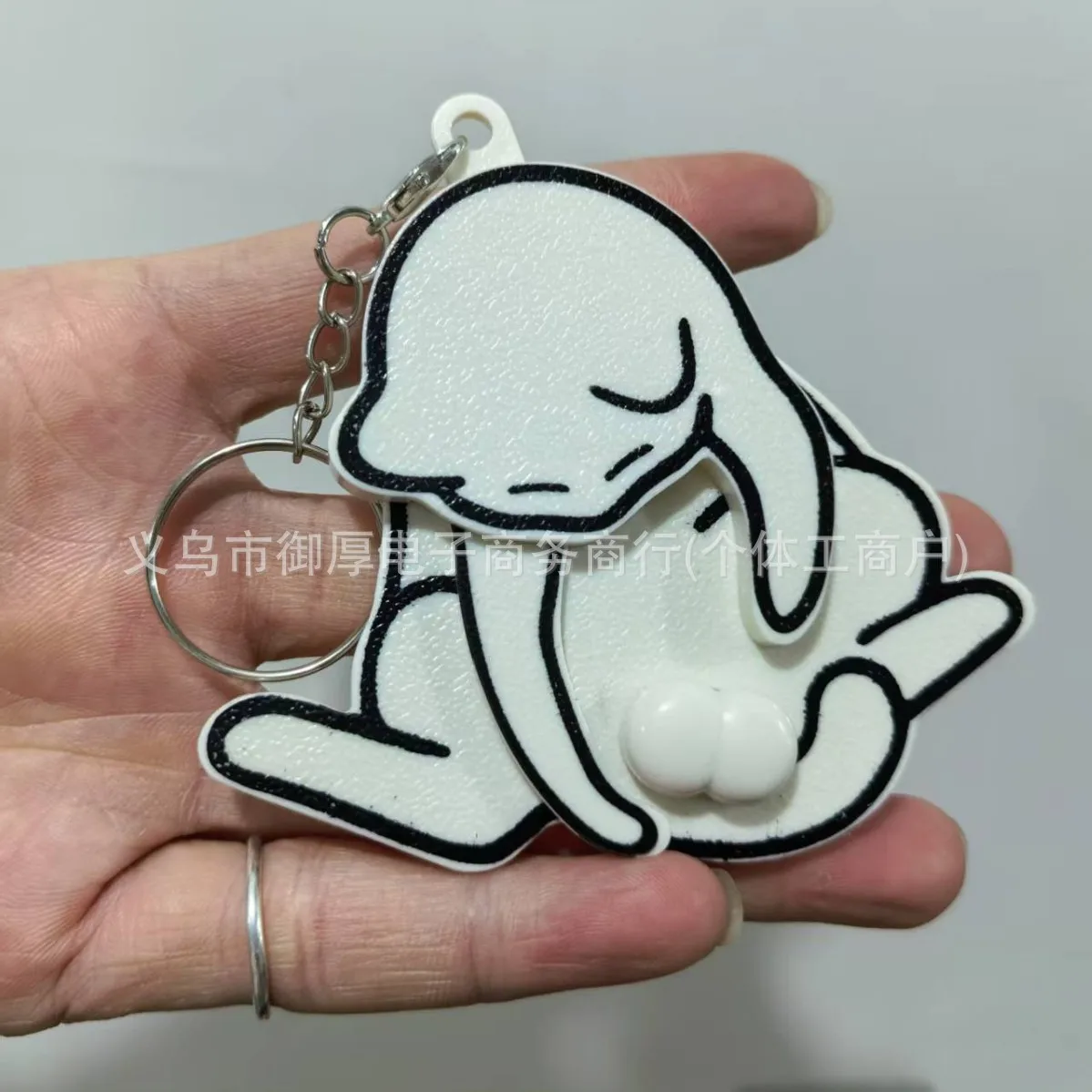 3D Rotating Cat Keychain Pull Toy - Cute Kawaii Egg Charm Pendant for Backpack Bag Accessories, Funny Gift for Kids Cat Lovers