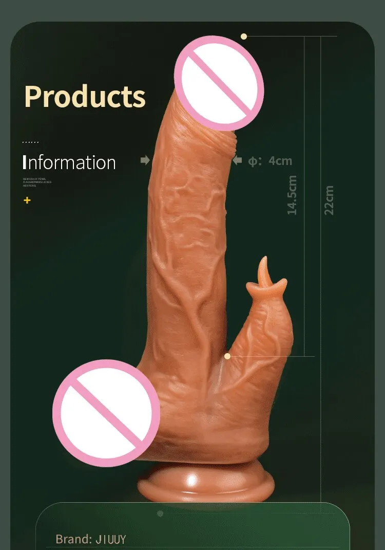 JIUUY Soft Sliding Penis for Women Realistic Dildo With Strong Suction Cup Female Vagina Masturbator Couple Adult Sex Toys