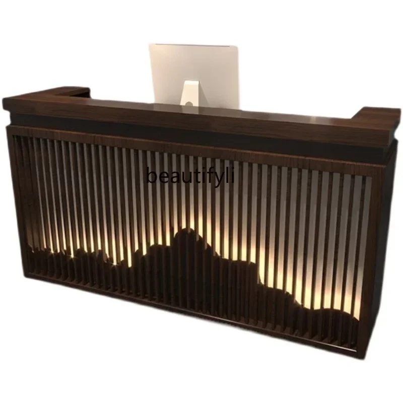 

Китайский ретро Чайный дом, кассира для салона красоты, роскошная баня для ног, стойка регистрации