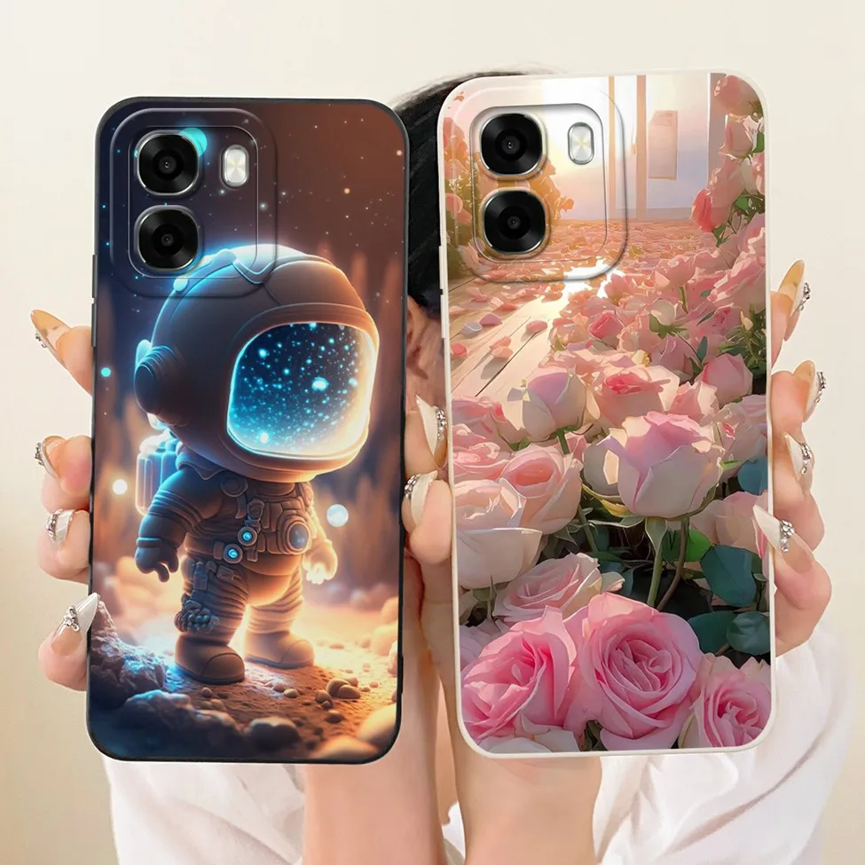 Luxury Fashion Cute Painted Silicone Case - Oppo A6 Series