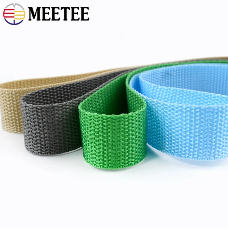 스트랩용 PP 폴리프로필렌 웨빙 테이프, 1.1mm 두께 나일론 가방 안전 벨트, DIY 의류 재봉 액세서리, 5 미터, 20-50mm