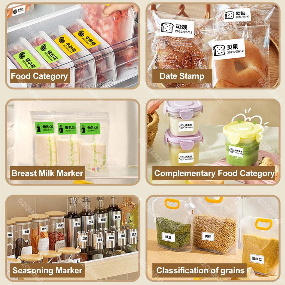 Freezer Label Paper for Niimbot B21 B1 B203 B3S Label Printer Self-adhesive Waterproof Suitable freezing Resistant Down to -18°