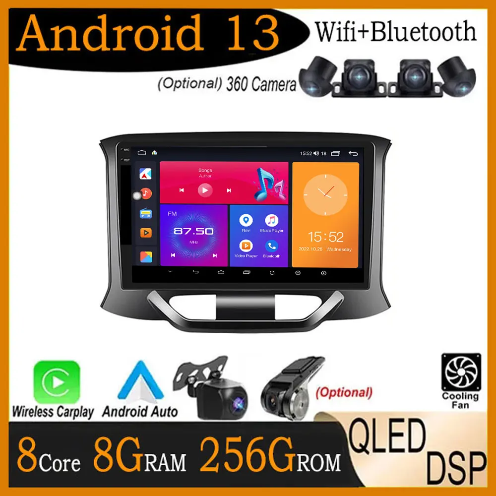 

IPS QLED Android 13 For LADA X Ray Xray Cross 2015-2019 Car Auto Radio 4G WIFI Carplay Bluetooth Multimedia Autoradio Stereo