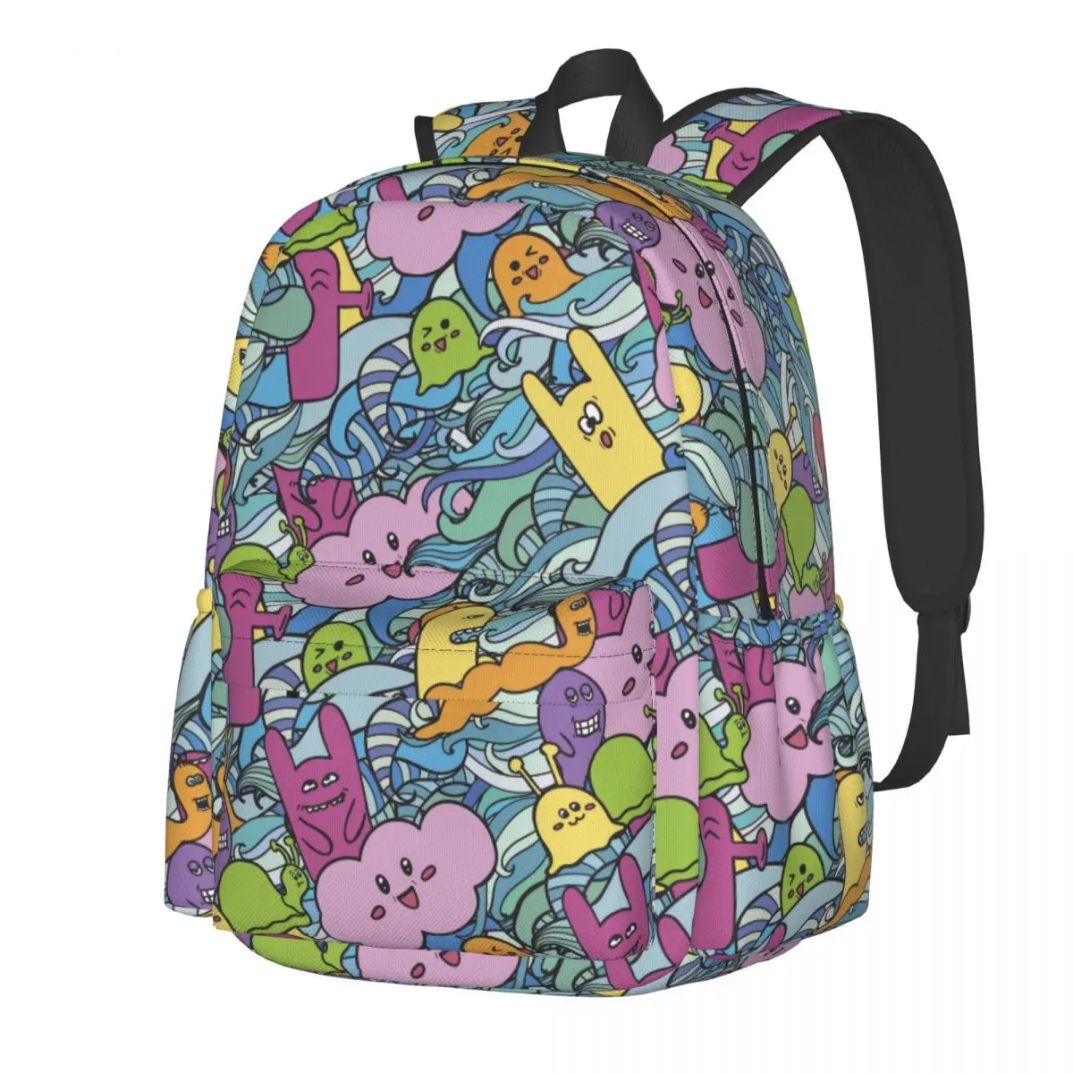 

Мужской рюкзак с забавными монстрами и граффити из мультфильма, легкие рюкзаки для отдыха, школьные сумки, дорожный дизайнерский рюкзак, рождественский подарок