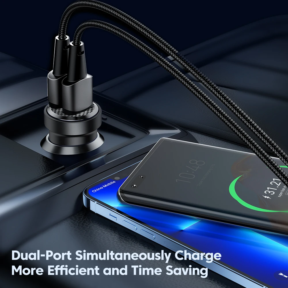 Caricabatteria da auto USB Toocki PD 33W ricarica rapida per iPhone 15 14 13 12 11 ProMax Samsung Huawei Xiaomi POCO caricatore trasparente di tipo C - Image 3