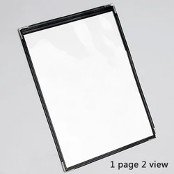1 Page 2 View Menu Covers 8.5 x 11 Inch Transparent Restaurant Menu Folder with Metal Corners Fits A4 Size Paper