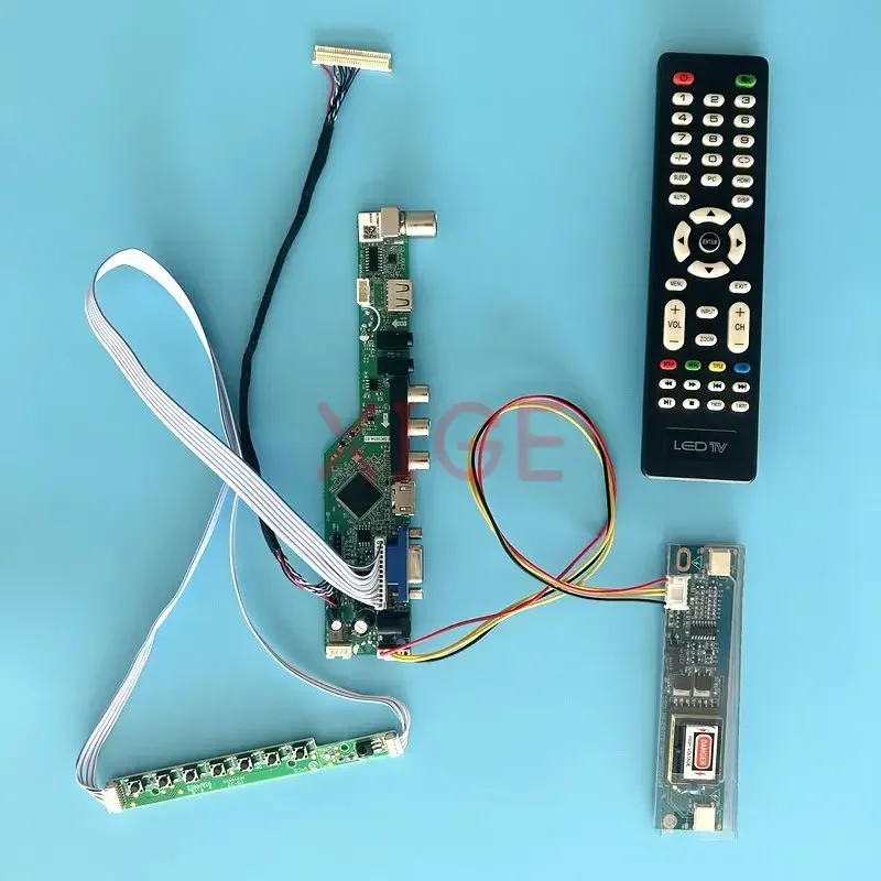 

Для HT185WX1 LM185WH1 M185B1 MT185GW01 плата драйвера DIY Kit 30-контактный LVDS 1366*768 AV + HDMI + VGA + IR + USB 2CCFL TV аналоговый ЖК-монитор