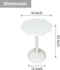 White End Table Small Sofa Side Tables for Bedroom Living Room Table for Small Space Pedestal Coffee Table Cocktail Drink Table 3