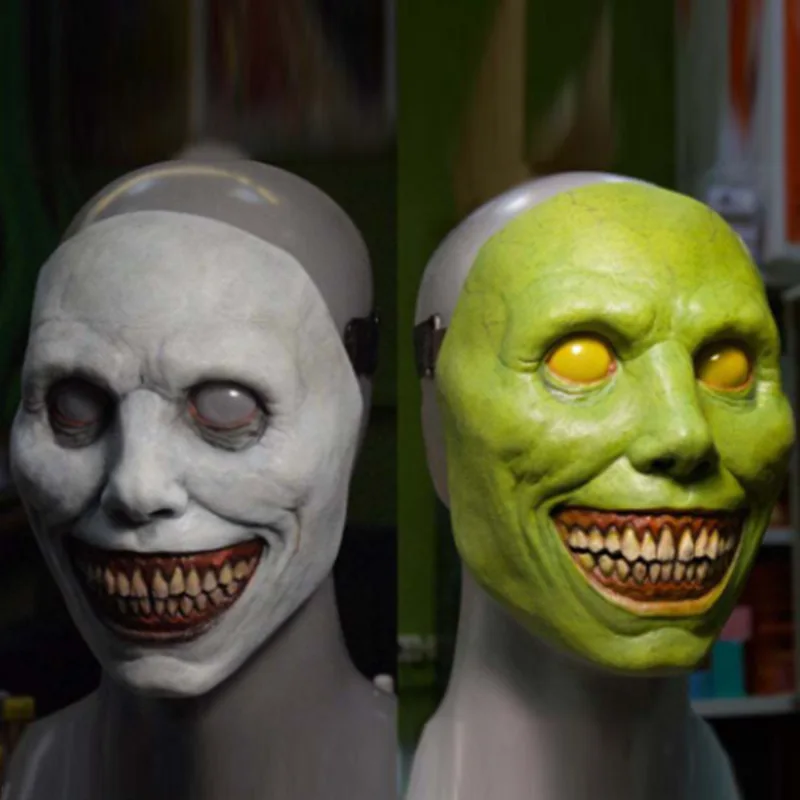 Creepy Halloween Mask Smiling Demons Horror Face Masks The Evil Cosplay Party Costumes Props Holiday Decoration Festival Gifts