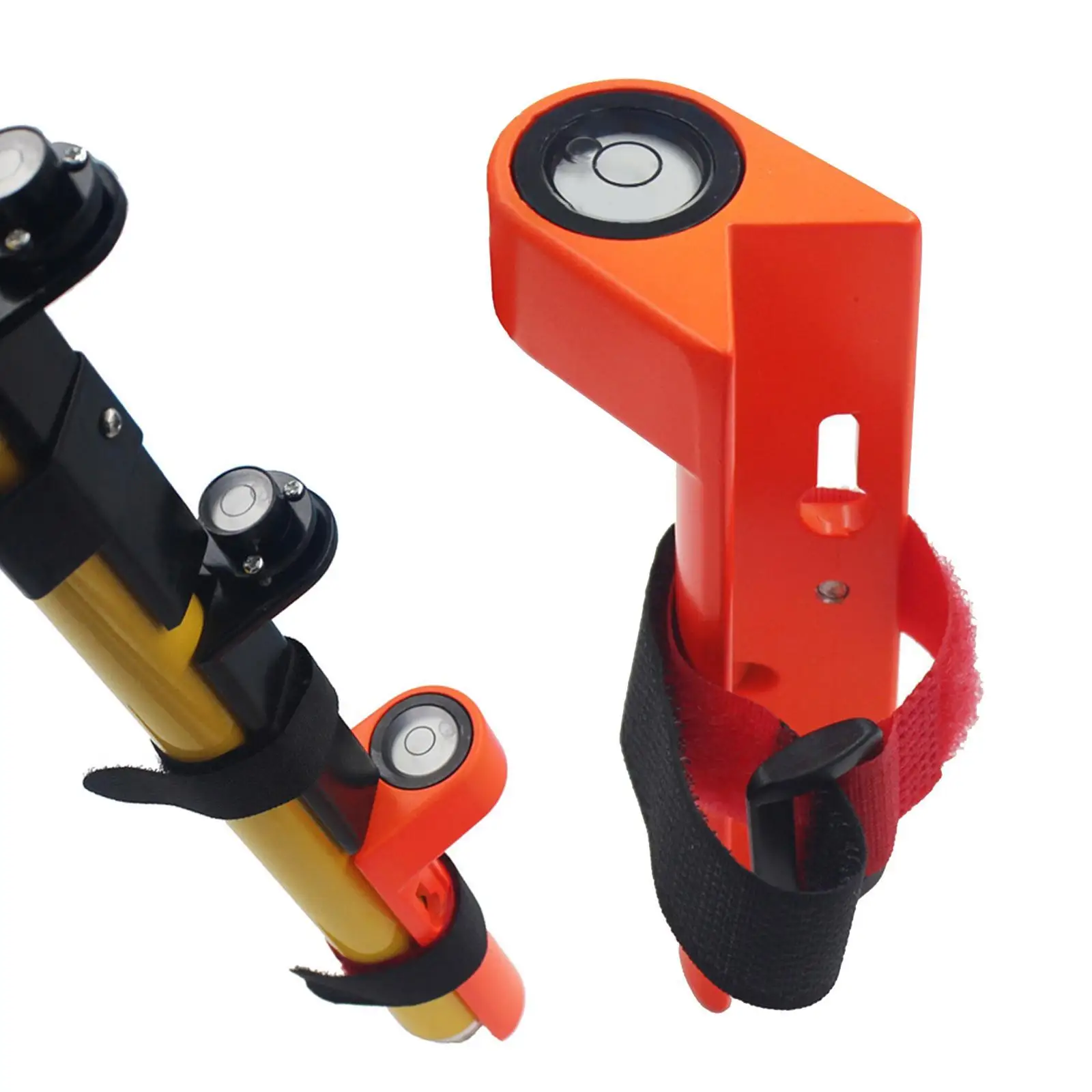 Aluminum Grade Rod Level Bubble Level for Round or Square Rods Tower Ruler Orange