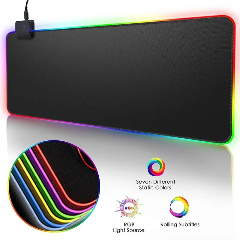 RGB Gaming Mouse Pad Large Mouse Pad Gamer XXL Led Computer