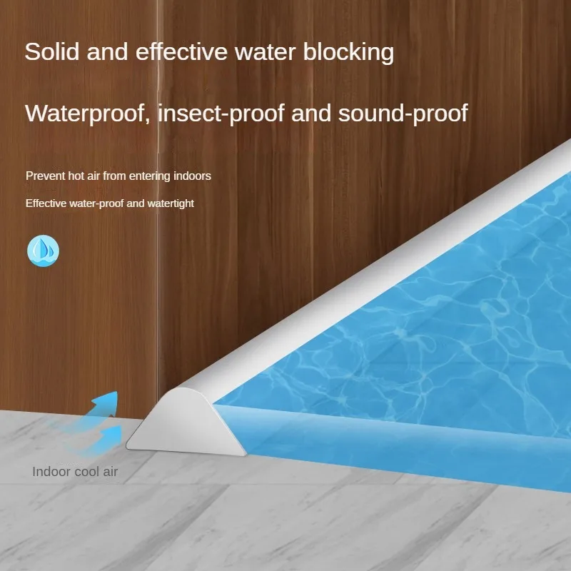 Self-adhesive Bathroom Water Retaining Strip Countertop Water Stopper Bendable Dry Wet Separation Blocker Shower Barrier Dam