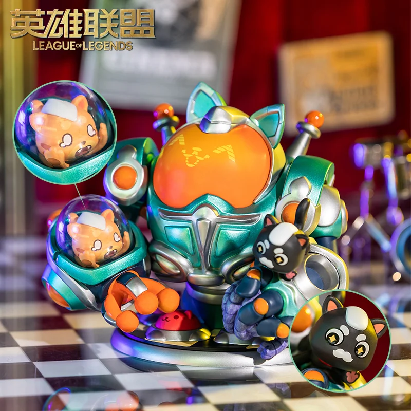

Original League of Legends Blitzcrank Space Groove Skin Statues Anime Figures Toys Periphery Collectibles Action Model Girl Gift