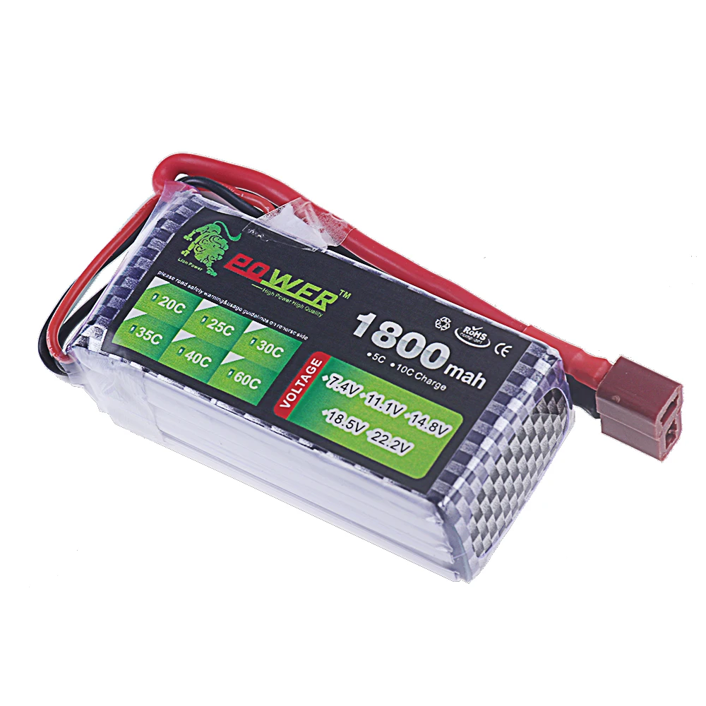 Batterie drone LiPo 2800mAh avec connecteur XT60 et chargeur B3 branché