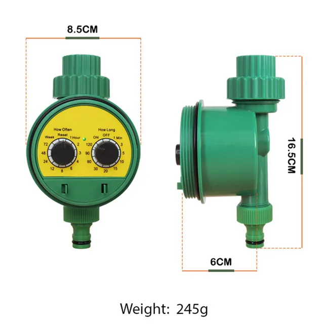Green Outdoor Plastic Gardens Electronic Automatic Watering Hose Irrigation Timer Controller Faucet Water Pipes 6