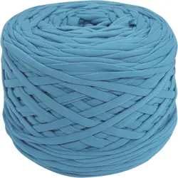 Premium Thick Knitting Yarn - Elastic Fabric for DIY Crafts & Home Décor (Blue)
