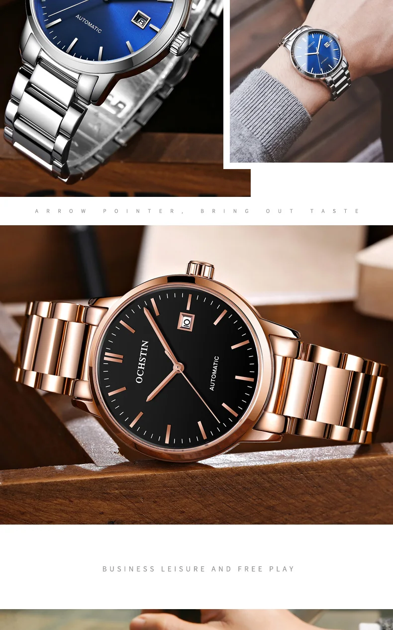 OCHSTIN Nuovo orologio da polso meccanico di lusso da uomo in acciaio inossidabile GMT Orologio da uomo automatico Hardlex di alta qualità Reloj Hombre 2022_voghion.com