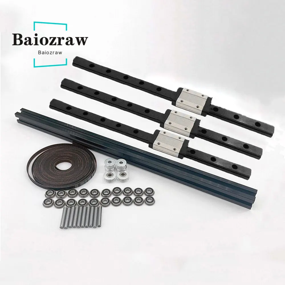 Baiozraw Zerog Mecúria um Portões Gt2 Ll2gt rf Correia Temporizada Aberta Misumi Extrusão 2gt 20t Polia F695-2rs Mgn12h Trilho Linear - Imagem 6