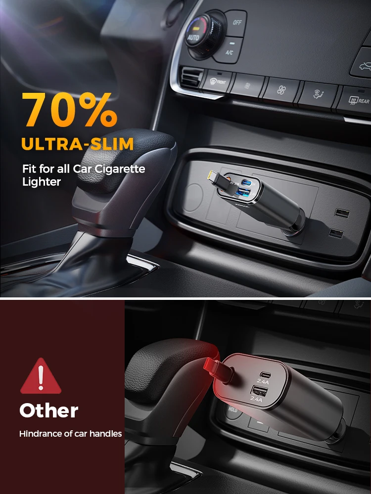 Joyroom Ultra-Slim 57W Car Charger USB C Fast Charging iPhone 16 15 14 13 12 Pro Max USB C Car Charger Adapter car charger car phone charger phone charger phone charger adapter