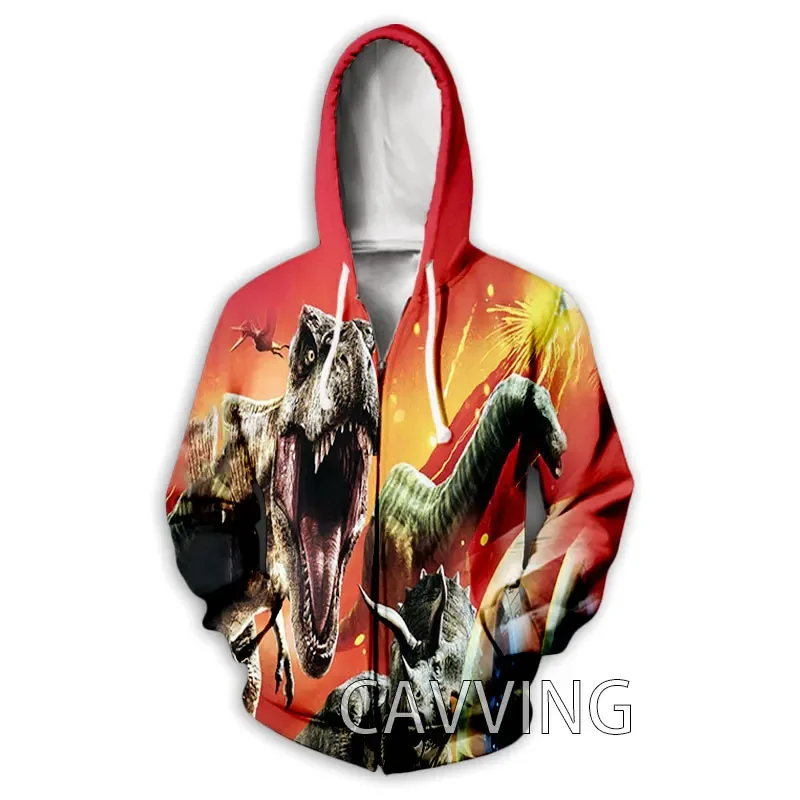 

New Fashion 3D Print Jurassic World Zipper Hoodies Zip Up Hooded Sweatshirts Harajuku Hoodie Hip Hop Sweatshirts
