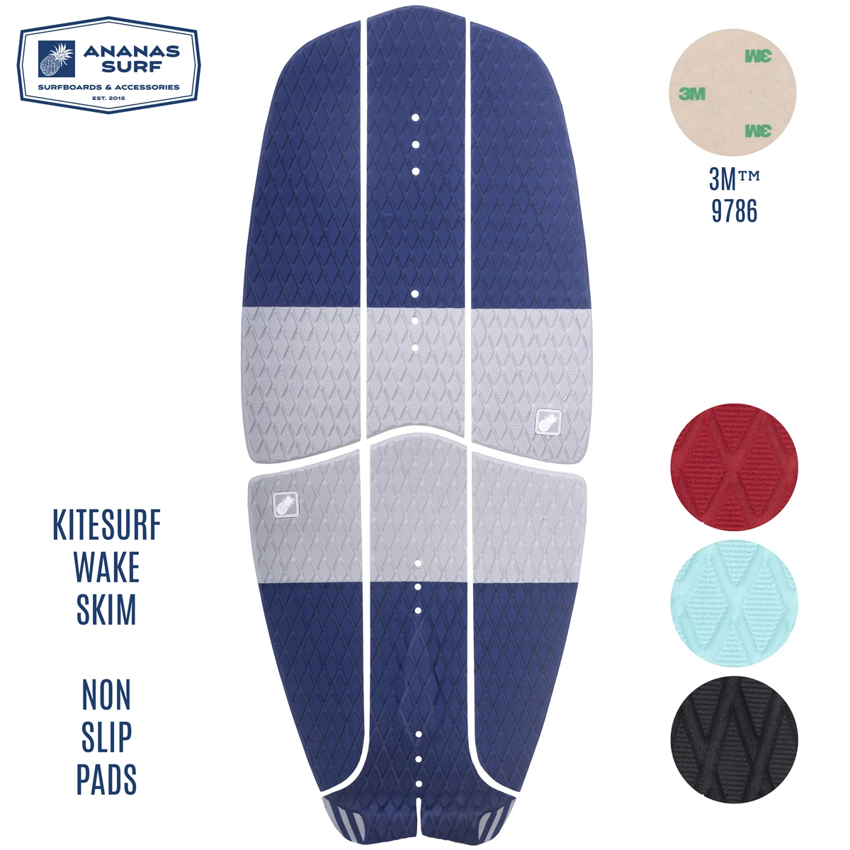 Ananas Surf Kitesurfboard Deck Carpets Pads Set Foilboard Wakesurf