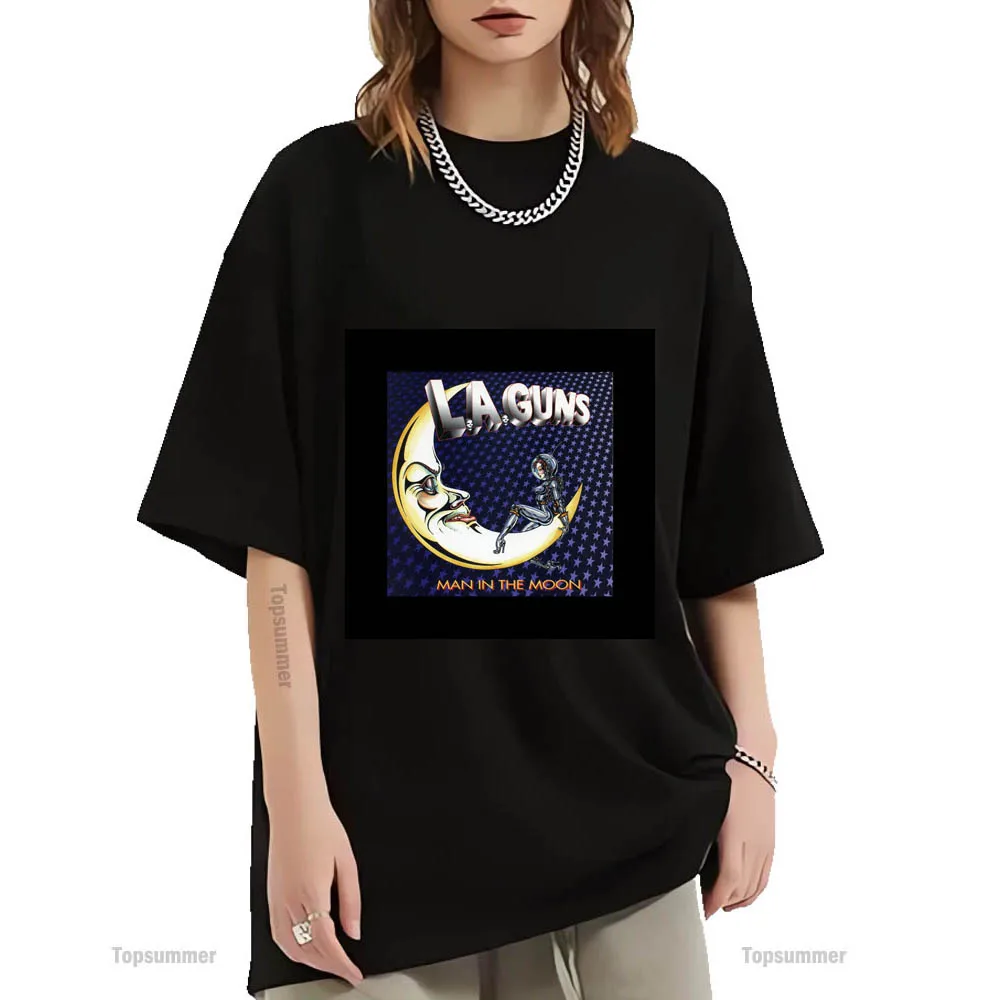 

Футболка с альбомом "человек в Луне" L.A. Футболка Guns Tour Мужская, модная уличная одежда, хлопковая футболка