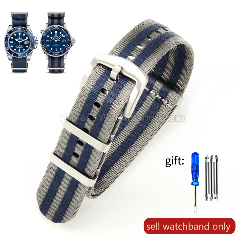 Vibrant Multi-Color Nylon Watch Strap - 20/22mm, Airy & Odor-Resistant