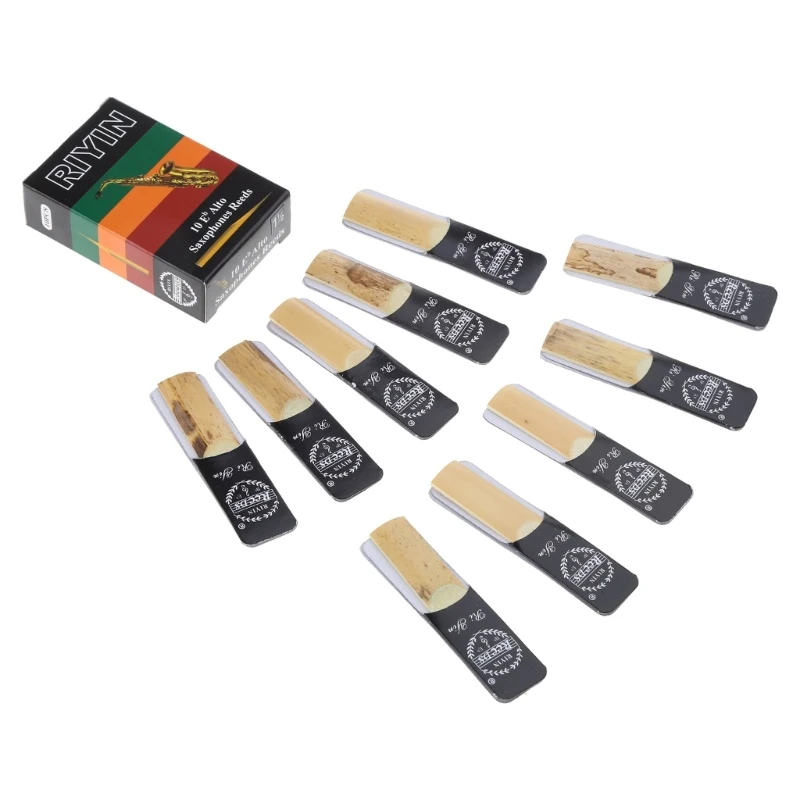 Saxophone Reeds Parts Alto Saxophone Reeds Clear Sound bE Saxophone Reeds Pack of 10 for Alto bE Size 1.5, 2.0, 2.5, 3, 3.5, 4