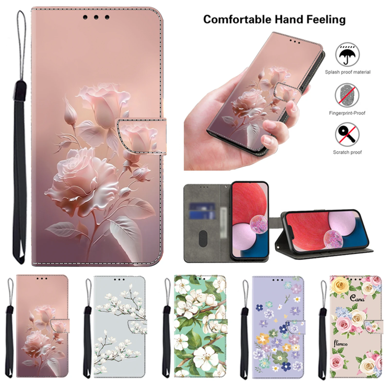3D Pattern Leather Flip Wallet Case Cover