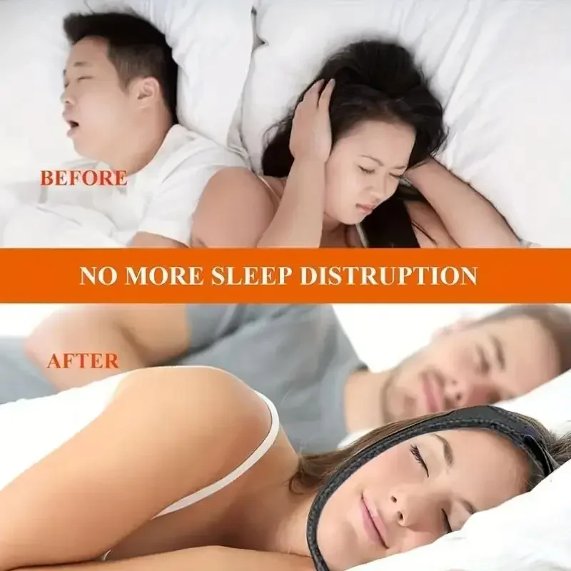 Anti-Sweat Black Gear with Anti-Snoring Mouth Breathing Correction Strap for Enhanced Sleep Support People's