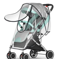Universal Stroller Rain Cover Baby Car Weather Wind Sun Shield Transparent Breathable Trolley Umbrella Raincoat Accessories