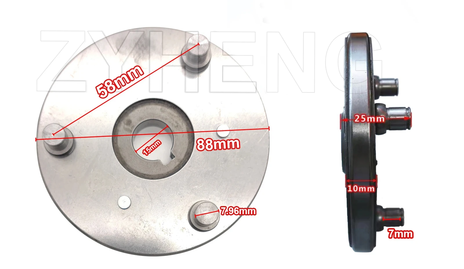 E-Bike-Motorgetriebe-Kupplungssatz, 36 Zähne, 47,5 x 12 mm, Planetengetriebe aus Nylon + Stahl mit 88 mm Kupplungssatz für Bafang Electric 500 W/750 W Motor – Detail 5