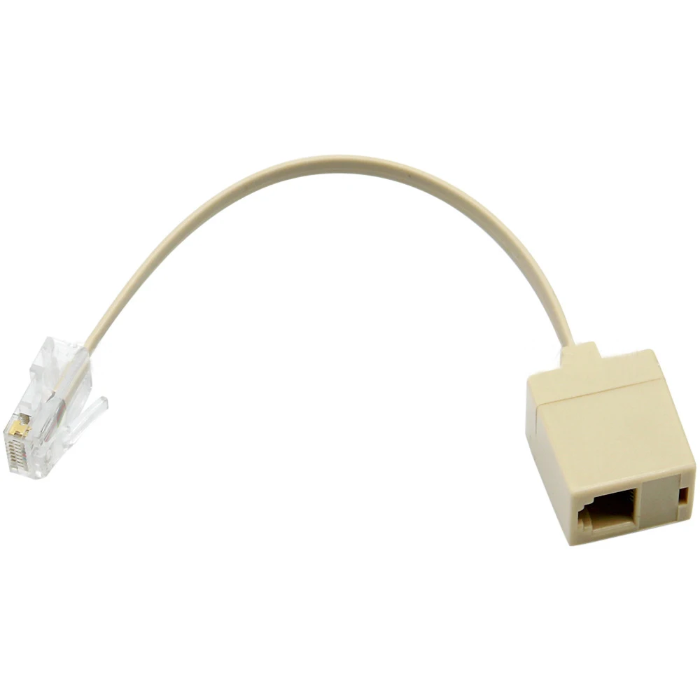 RJ45 RJ11 ağ kablo ayırıcı 8PIN 6P 4C telefon ahizesi tel dönüştürücü M F fiş sabit telefon uzatın kordon adaptörü