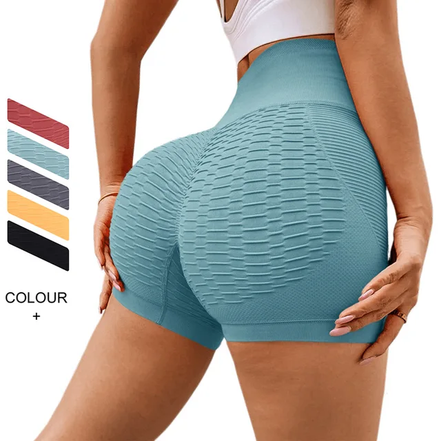 Women Seamless Sports Shorts Push Up Sports Yoga Pants High Waist Tight Hip Tight Running Shorts Sports Fitness Pants 1