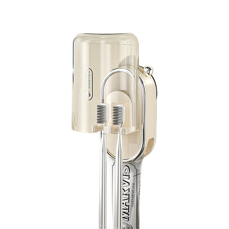 Suction cup toothbrush rack No punching wall-mounted tooth cylinder holder Toilet mouthwash cup toothbrush hanger