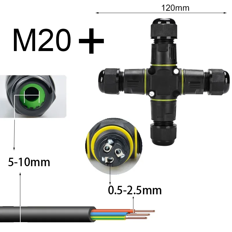 Connettore Elettrico Impermeabile Per Cavo IP68 Da Esterno Lunghezza 7.5 Cm - GOOBAY - IUPS - Foto 12