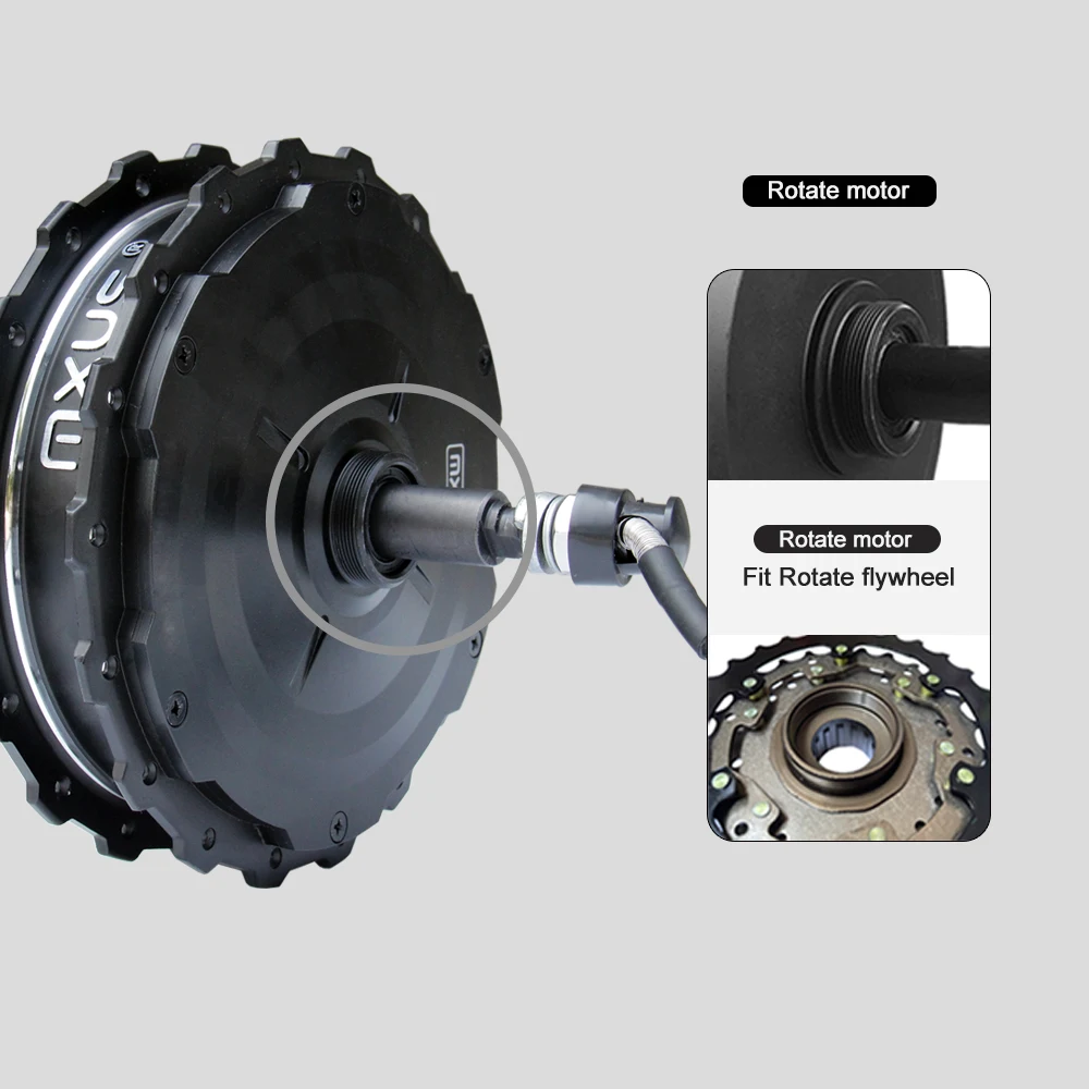 48V1000W Ebike Wheel Hub Motor MXUS Brand XF19R Rear Brushless Gear Motor Powerful Waterproof Connector