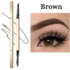 Double headed eyebrow pencil, extremely fine, waterproof, sweat resistant, and long-lasting 6